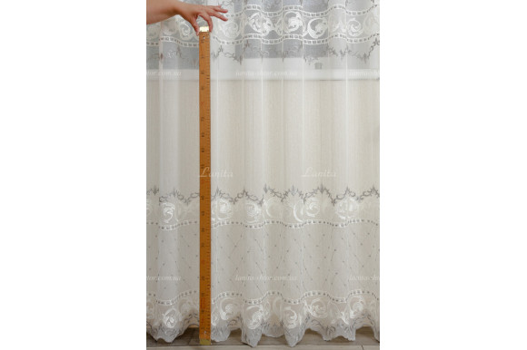 Готовый тюль микросетка лен Ajoure GT-8085 2,50м/3,80м