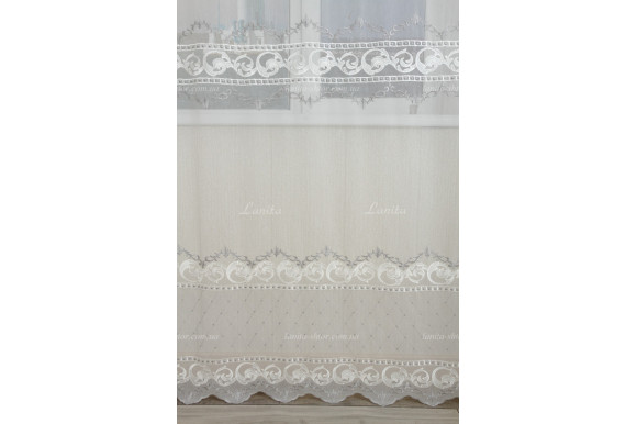 Готовый тюль микросетка лен Ajoure GT-8085 2,50м/3,80м