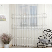 Готовый тюль микросетка лен Ajoure GT-8085 2,50м/3,80м