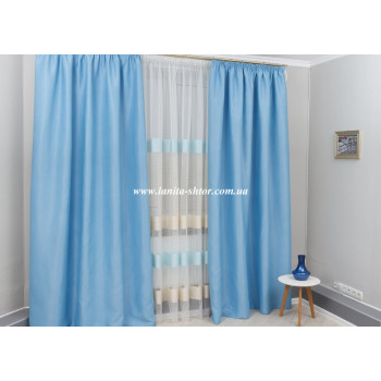 Штора Blackaut Soft FT-28 голубой