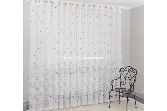 Готовий тюль креп-шифон Venza GP-6076 2,51м/5,0м