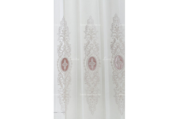 Готовый тюль фатин Agila розовый 2,50м/4,0м