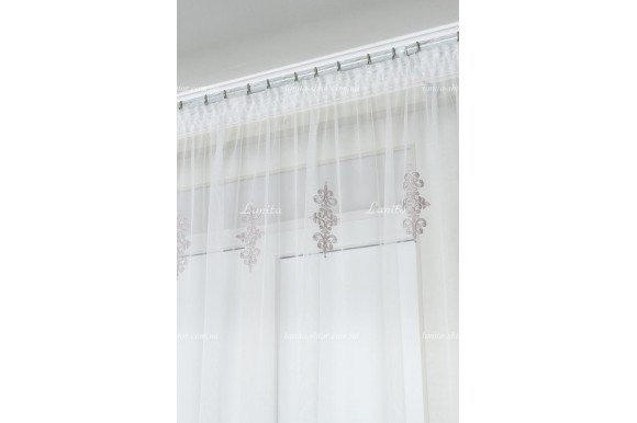 Готовый тюль фатин Agila розовый 2,50м/4,0м