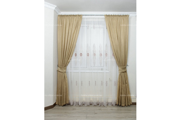 Готовый тюль фатин Agila розовый 2,50м/4,0м