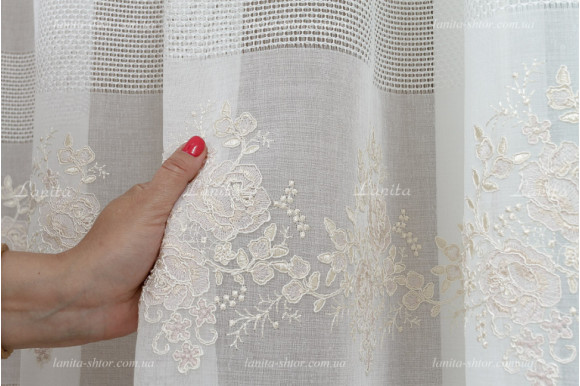 Готовий тюль льон Edel GT-7886 2,45м/5,0м