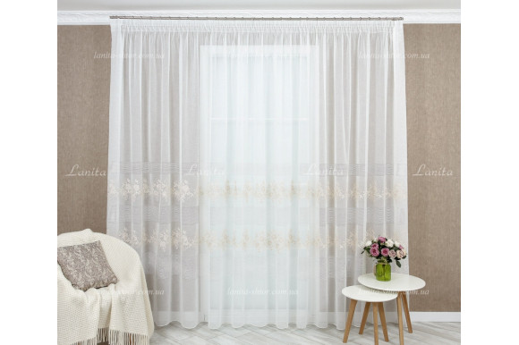 Готовий тюль льон Edel GT-7886 2,45м/5,0м