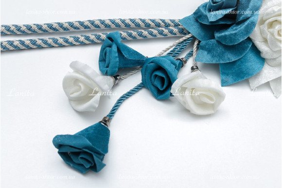 Подхват для штор Buket 6396 молочно-бирюзовый