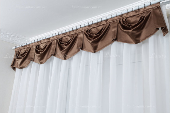 Ламбрекен атлас коричневий