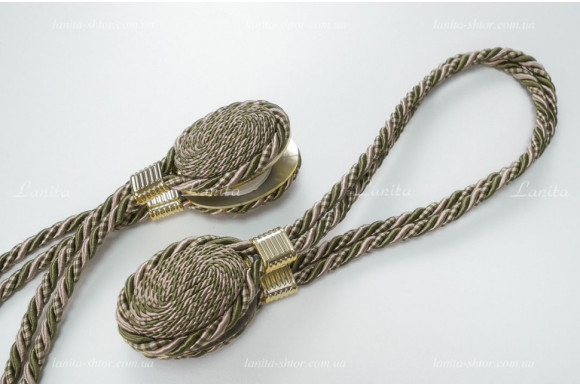 Магнит для штор Джут 8387 хаки