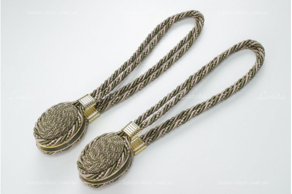 Магнит для штор Джут 8387 хаки