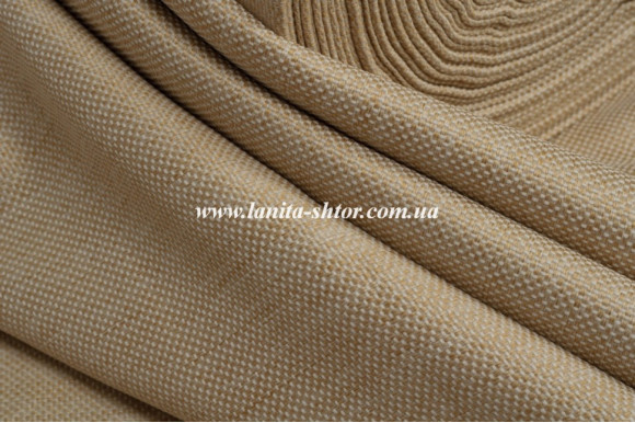 Штора Лен бежевая Mussa BS3189