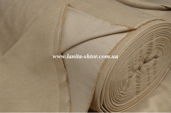Штора Лен бежевая Mussa BS3189