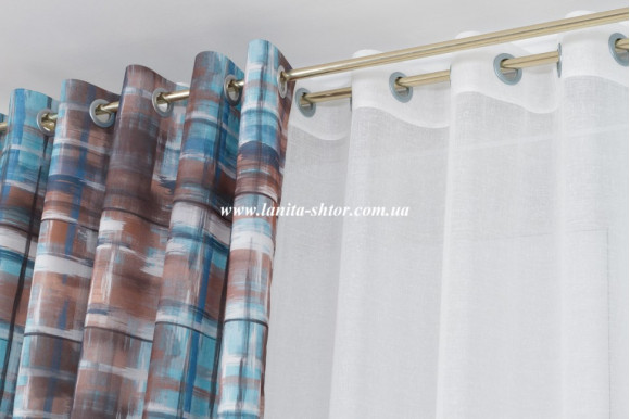 Готові штори мікровелюр Venza GP-6075 2,51м/2*2м