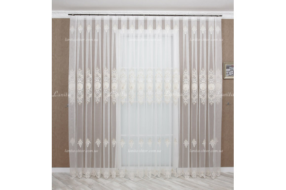 Тюль фатин с люрексом Azzaro TFV-1663