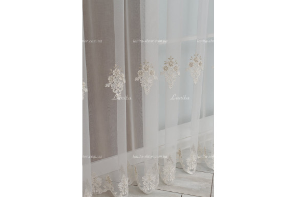 Тюль фатин с люрексом Azzaro TFV-1663