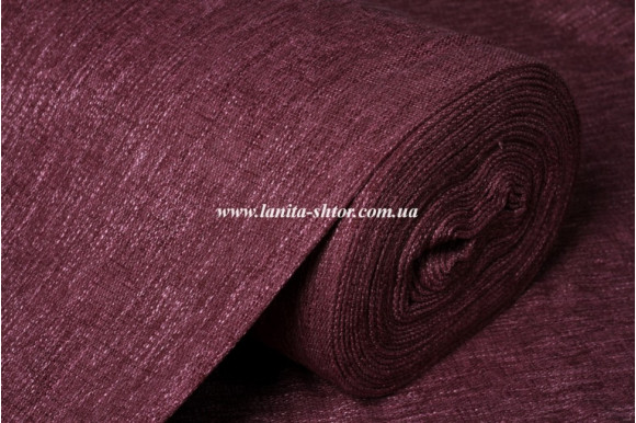 Штора лен-мешковина вишневая Nature QS-87-35