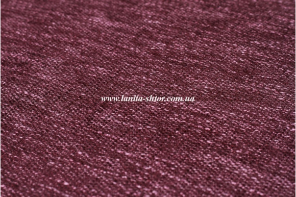 Штора лен-мешковина вишневая Nature QS-87-35