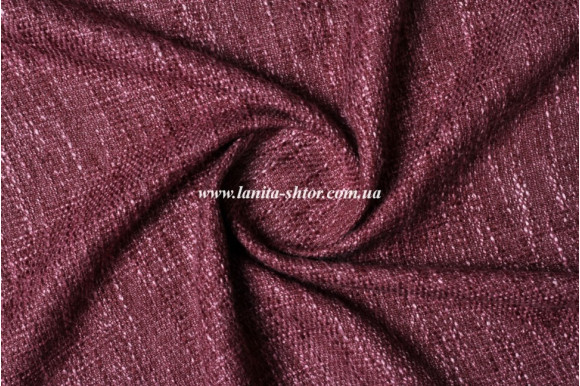 Штора лен-мешковина вишневая Nature QS-87-35