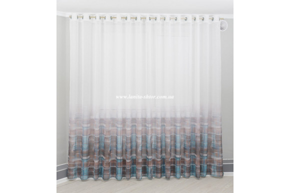 Готовий тюль льон Venza GP-6074 2,51м/5,0м