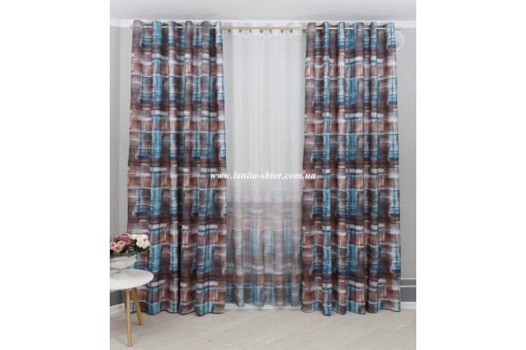 Готовий тюль льон Venza GP-6074 2,51м/5,0м