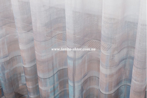 Готовий тюль льон Venza GP-6074 2,51м/5,0м