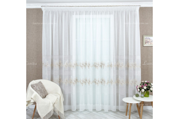 Готовий тюль льон Edel GT-7889 2,45м/5,0м