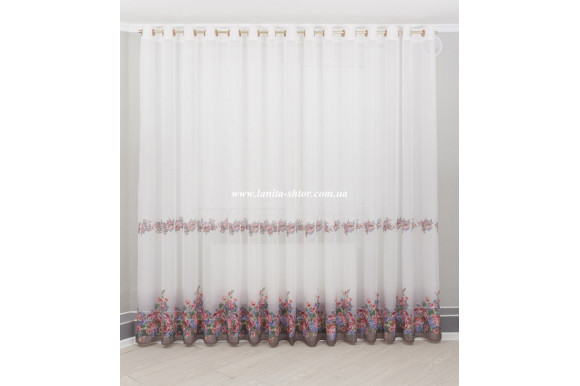 Готовий тюль креп-шифон TCK-1305 2,51м/5,0м