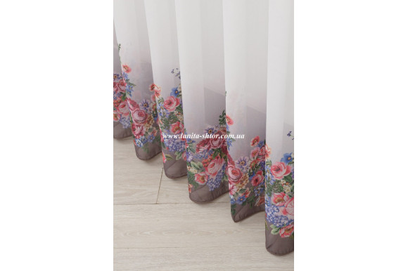 Готовий тюль креп-шифон TCK-1305 2,51м/5,0м