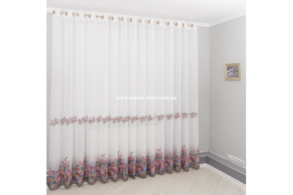 Готовий тюль креп-шифон TCK-1305 2,51м/5,0м