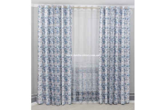 Готові штори мікровелюр Venza GP-6073 2,51м/2*2м