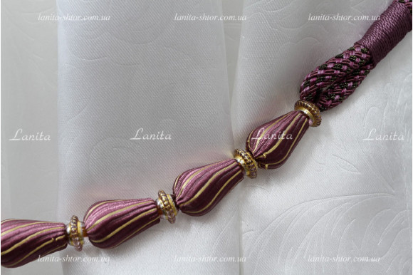 Підхват для штор з намистинами PGB-6782 сливовий