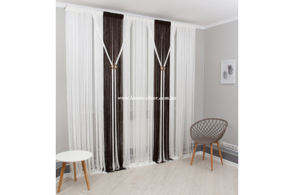 Подхват-заколка Круг бронзовый сатин