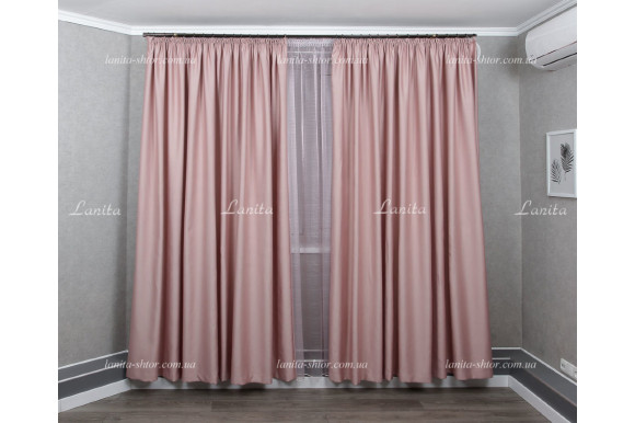 Штора Blackaut Soft FT-1665 пастельно-розовый отрез 5,15 метра