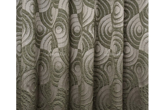 Готові штори жаккард Calvin хакі 2,65м/2*2,0м