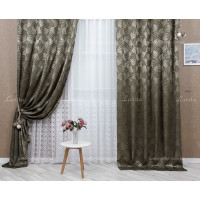 Готові штори жаккард Calvin хакі 2,65м/2*2,0м