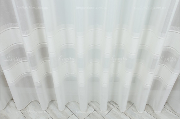Готовый тюль лен-жаккард Cindy GT-7593 2,50м/5,20м