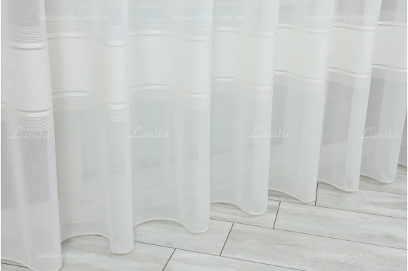 Готовый тюль лен-жаккард Cindy GT-7593 2,50м/5,20м