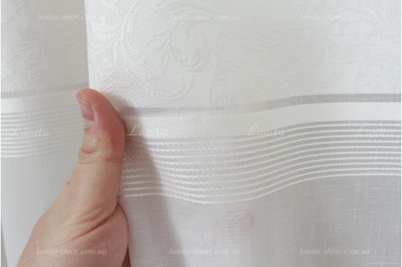 Готовый тюль лен-жаккард Cindy GT-7593 2,50м/5,20м