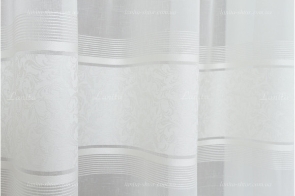 Готовый тюль лен-жаккард Cindy GT-7593 2,50м/5,20м
