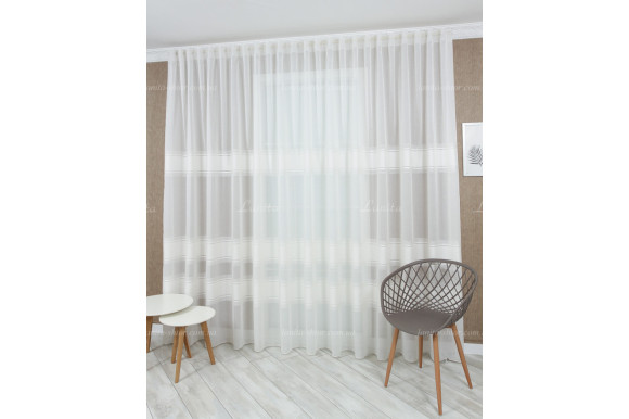 Готовый тюль лен-жаккард Cindy GT-7593 2,50м/5,20м