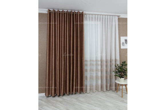 Блекаут однотонний шоколадний