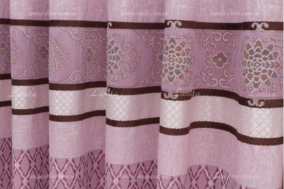 Готовые шторы с купоном Dali розовые 2,5м/2*2,0м