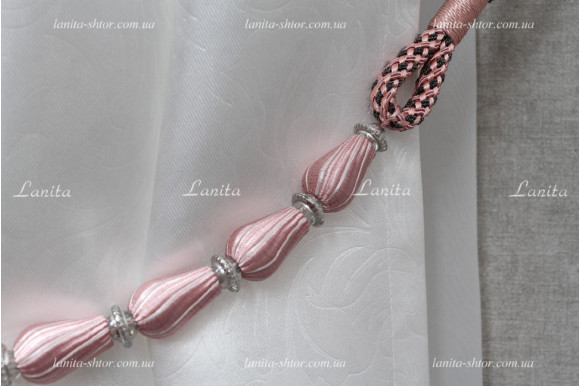 Підхват для штор з намистинами PGB-6786 рожевий