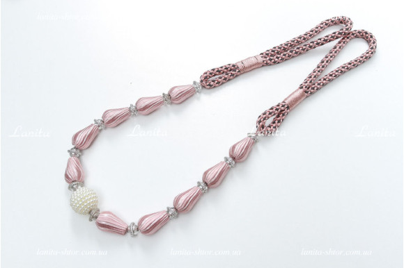 Підхват для штор з намистинами PGB-6786 рожевий