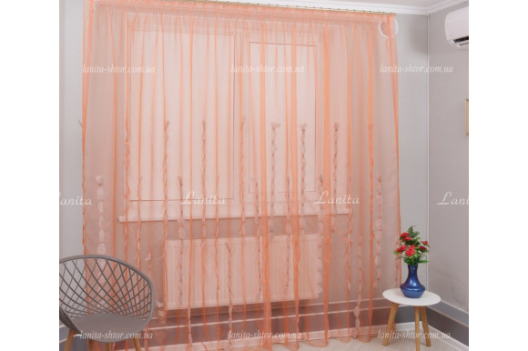 Тюль органза с лентами Mexx TСL-1465